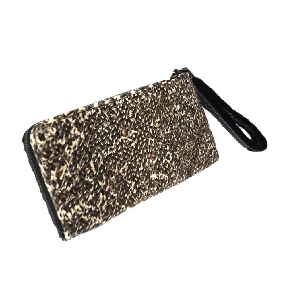 BOTTEGA VENETA Zip Long Wallet Python Leather Bla… - image 3